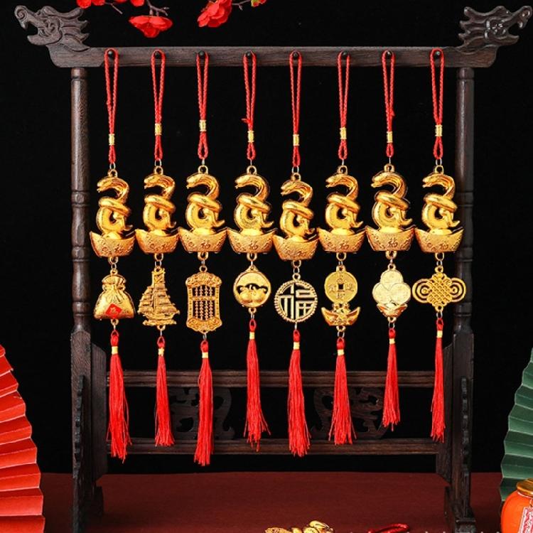 2025 Years of The Snake Pendant Snake Lucky Charm Decorative for Chinese New Years Prosperitys and Elegant Decoration