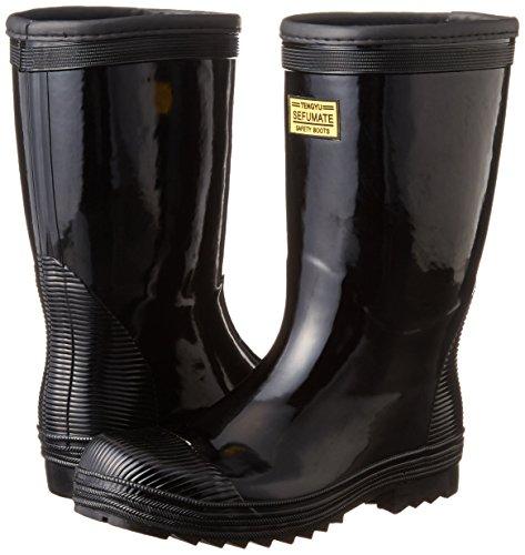 Fuji Glove Industry 992 Men's Lightweight Half-Type Safety Boots, Rubber, Size 25.0cm, Black