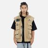 Fukushin Evisu FW22 Multi-Pocket Layered Vest Men Vest Beige 2EAGNM2VS732OSPQBEIG