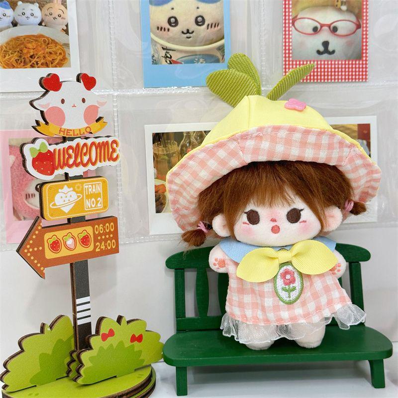 10cm Cotton Doll Clothes Set - 'Sprout's Letter' - Cute Plush Toy Dress-Up Outfit