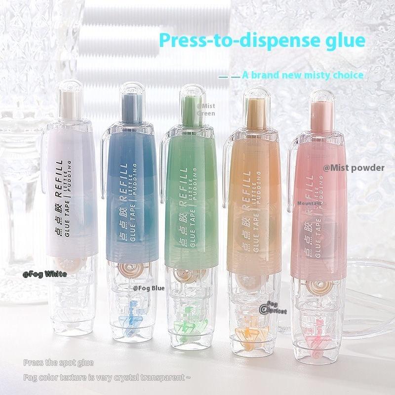 Press-On Dots Glue Roller Double Sided Tape Pen 5M Refillable Adhesive For Scrapbooking Diy Correction Tape Office Supplies