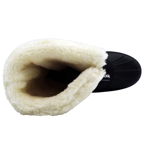 Center zip fur snow boots