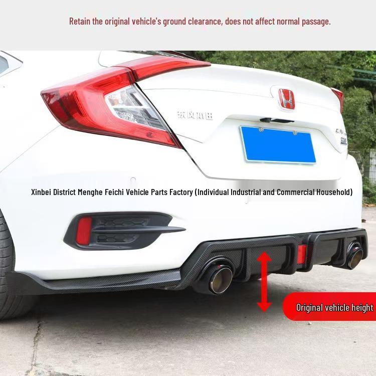 Civic 10th-Gen Rear Spoiler & Lip Kit with Lights