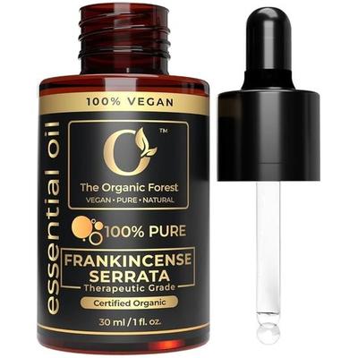 Olio di Incenso 100% Vegetale e Puro per Viso e Cura della Pelle | Olio Essenziale di Incenso Biologico per Diffusori, Linee Sottili, Diffusori