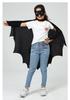 Top-Selling Bat-Shaped Halloween Cloak Jumpsuit with Sleeves - Black Cloak Set