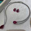 Gemstone Inlaid Zircon Necklace Neck Chain Niche Versatile Light Luxury Elegant Woman