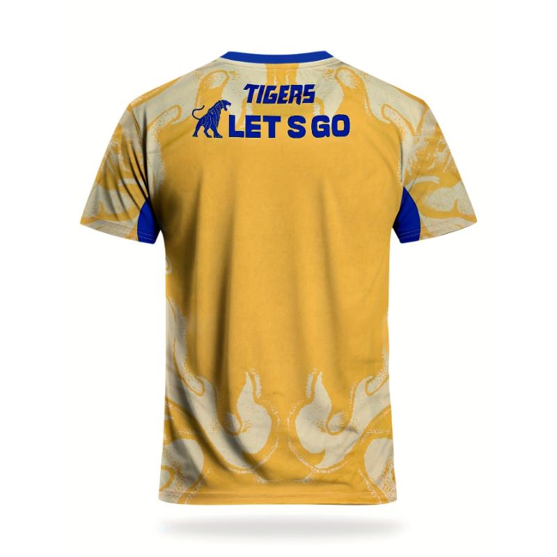 Maglia da Calcio da Uomo Los Angeles Tigers e Felpa Girocollo Comfort Messico con Stampa Grafica Tigre, Perfetta per la Partita del Messico