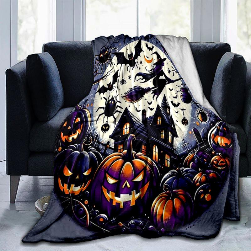1pc Halloween Bilder Ideen Blanket  Seasonal Universal Home Decorative, Living Room, Travel, Camping, Car Blankets