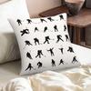 Silhouettes Hockey Players Throw Pillow Covers 18x18 Inch Set of 2 Winter Sport Ice Square Pillow Cases Skating Man Pillowcase Home Decorative