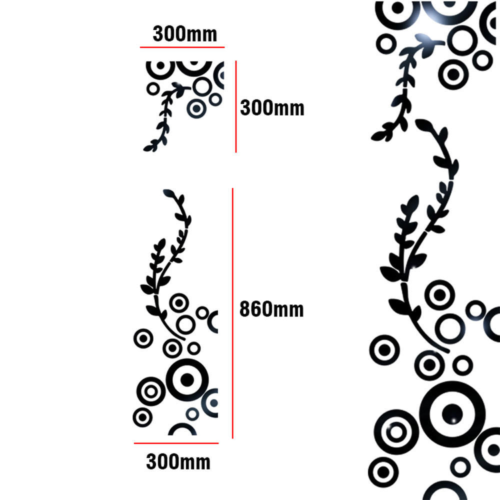 

Кольцо акриловое зеркало наклейки на стену 3D наклейки для домашнего декора комнаты чёрный