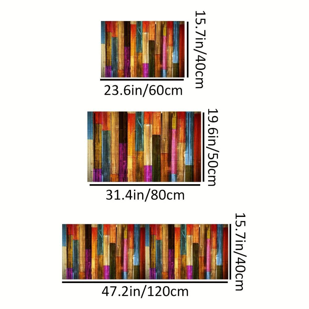1 szt., Kolorowa Geometryczna Drukowana Mata Podłogowa, Domowa Kuchenna Antypoślizgowa Olejoodporna Mata Podłogowa, Dywanik Łazienkowy Wewnętrzny Dywanik Podłogowy