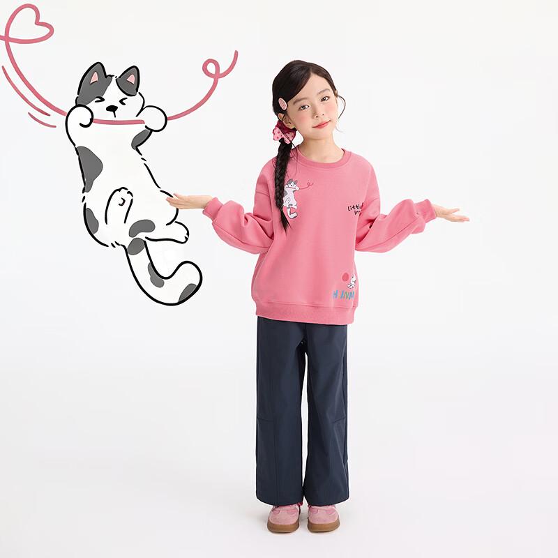 Inman Girls Cartoon Print Crewneck Sweatshirt