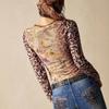 2025 New One Shoulder Fashion Printed T-Shirt Top