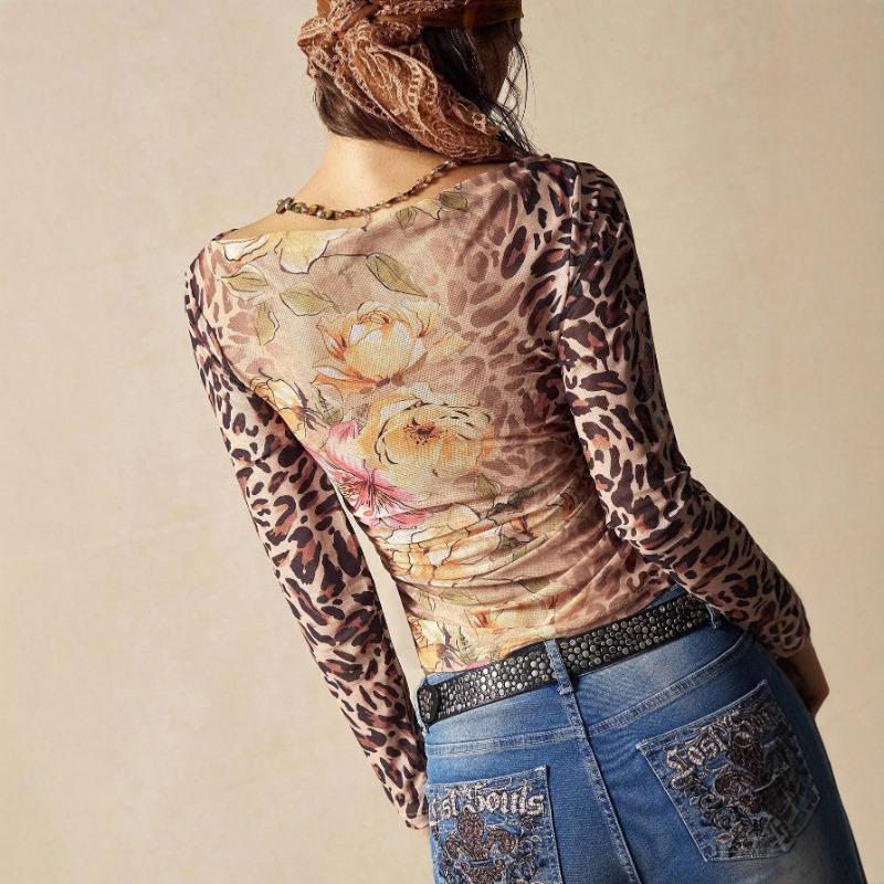 2025 New One Shoulder Fashion Printed T-Shirt Top