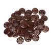 50Pcs Brown Wooden Sewing Buttons Snowflake Carved DIY Craft Buttons  For DIY Craft