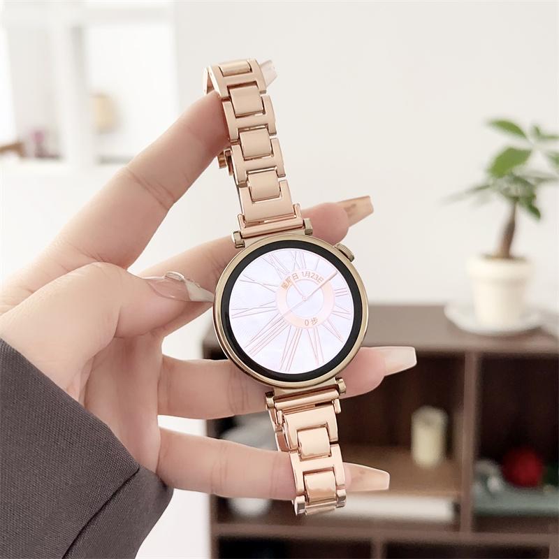 Correa de acero inoxidable de 20 mm, 22 mm y 18 mm para Samsung Galaxy Watch Band 6, 5 y 4, pulsera clásica de metal para Huawei GT3, 4Pro y Amazfit