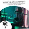 Toyvian 1 Piece Microphone Shock Mount, Live Microphone Stand, Microphone Bracket, Microphone Pop Filter, Desktop Microphone, Microphone Holder, Micro