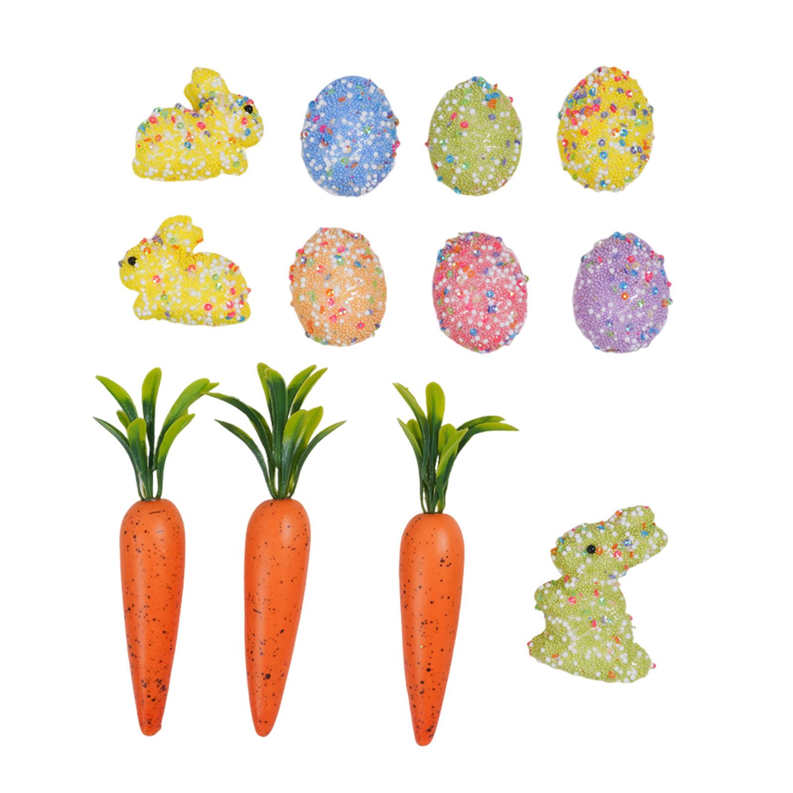 

Easter Eggs, Colorful Rabbits, Carrot Ornaments, Garden Patio Decorations, Holiday Party Decorations One Size