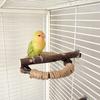 Natural Wood Bird Standing Perch Cage Screw Playstand Grinding Perch Birdcage Accessories Cage Entertainment Chewing Toy