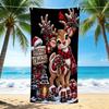1Pc Christmas Reindeer Decorations Beach Towel Quick Dry Multiuse For Beach Pool Gym Yoga Home Travel Christmas Halloween Xmas Gift S22