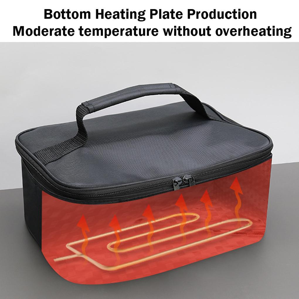 Portable Car Food Warmer Bag 12V Personal Car Electric Lunch Warmer Food Cooking Reheating Lunch Bag for Car Truck Work Travel