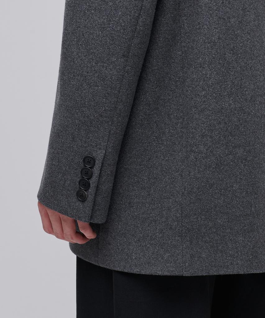 Musinsa Standard Wool Blend Melton Daddy Shoulder Oversized Blazer [Medium Grey]