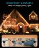 10 PCS  Hanger Hooks with Safety Buckle  Windproof Screw Hooks for Hanging Outdoor String Lights  Ceiling Outdoor Hooks for Hanging Plants  Christmas