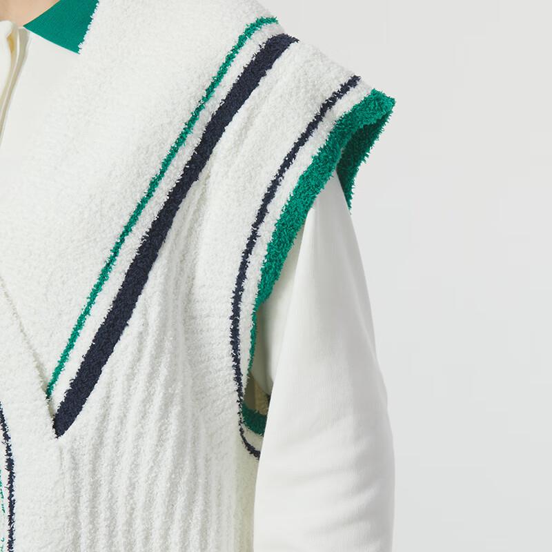 Nike Color Block Loose Knit Vest For Outdoor Sports And Travel Women Tops White Green FN1887-133