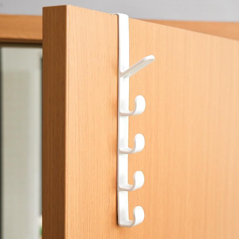 Bedroom Door Hanger Clothes Hanging Rack Over The Door Plastic Home Storage Organization Hooks, Purse Holder for Bags Rails