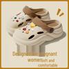 Women's 2024 Non-Slip EVA Height-Increasing Closed-Toe Beach Sandals for Summer Outdoor Wear