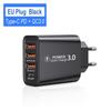 To Europe Charger With 3 USB Type C Port Fast Charging Universal Travel Adapters For Multiple Devices