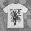 NieR: Automata 2B Vintage Game UI T-Shirt, Unisex Video Game Fan Streetwear Tee, 100% Cotton Casual Short Sleeve Top
