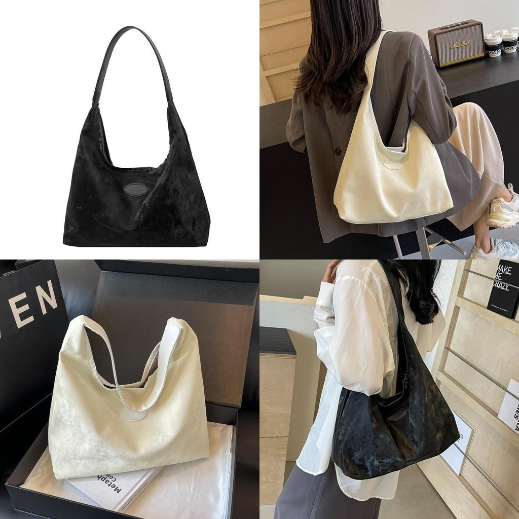 Stylish Retro Commuter Shoulder Bag For Women Spacious Pu Tote Bag For Daily Use