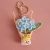 Exquisite Bouquet Series Crochet Keyrings Handmaking Bouquet Keychain For Bag Pendant Knitting Flower Keyrings Custom