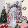 2 Stück 2D Flachdruck Frohe Weihnachten Vorhänge Zuckerstangen Weihnachtssüßigkeiten 100% Polyester Ohne Strom Frühlingsparty &