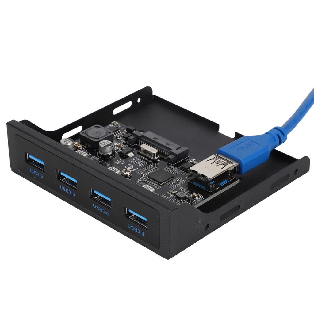 Expansion Card Front Floppy Bay Adapter PCI-E To 4xUSB3.0 for NEC720201 Chip Front Floppy Bay Adapter Expansion Riser Card Black