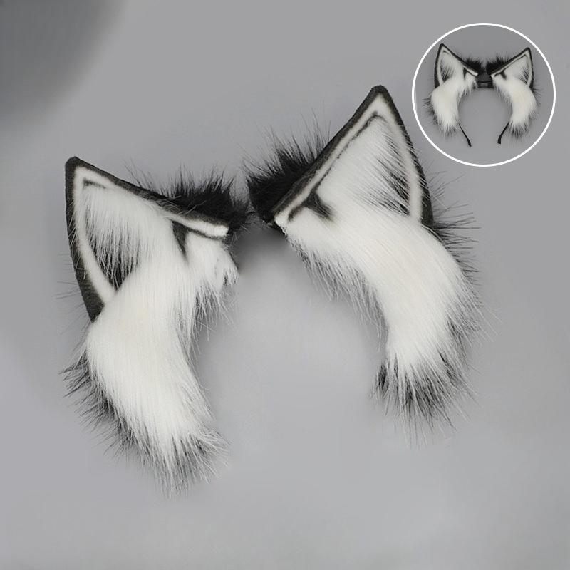 Rechargeable Plush Cat Ears Hair Accessory Cosplay Exhibition Movable Realistic Fox Ear Detachable Electric Headband Animal Ears