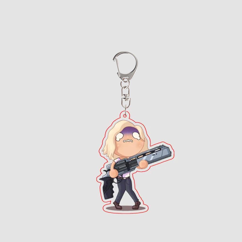 

For Game Peripherals RE9 Leon Grace Emily Q Version Acrylic Keychain Creativity Backpack Pendant Accessories Festival Gift