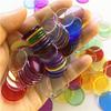 100Pcs 19Mm Transparent Chips Plastic Counting Supplies Counters For Maths Board Game Token