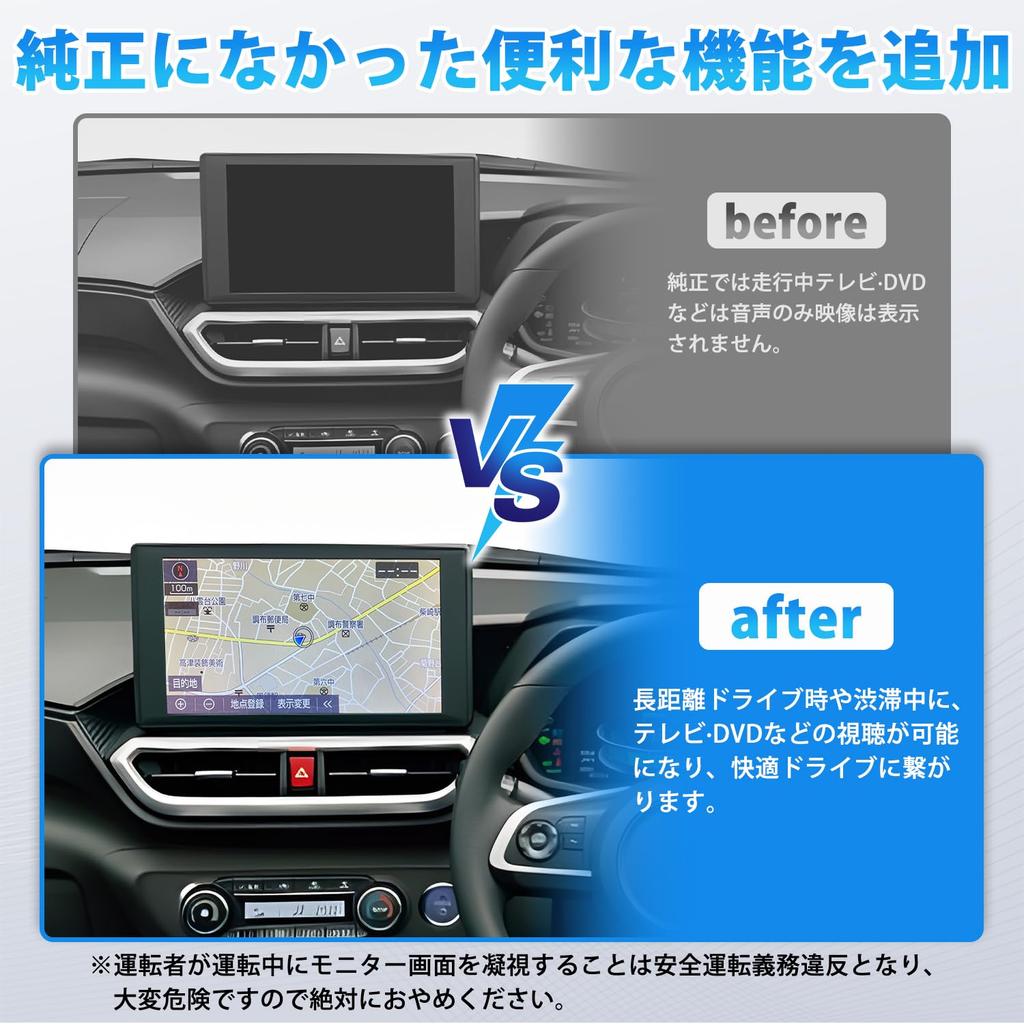 Virauto Toyota Daihatsu TV Canceller NMZK-W73DNMZL-Y73DNMZN-Z72DSNSZN-Y71DS Exclusive design Compatible with 9/10 inches Navigation operation Dis