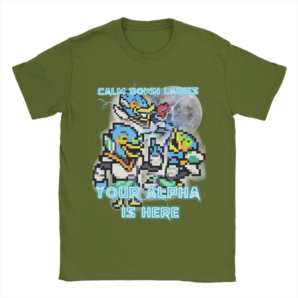 Deltarunes Game T Shirts Men 100% Cotton Humor T-Shirts Round Neck  Tee Shirt Short Sleeve Clothes Original