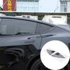 Para Tesla Model Y pegatina decorativa de cristal triangular trasero de material PVC estilo bandera n modificación exterior del coche