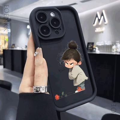 Cartoon Girl Silicone Phone Case For Xiaomi Redmi Note 14 13 12 11 10 9 8 7 14Pro Plus 4G 5G Shockproof Anti-Scratch Soft Cover