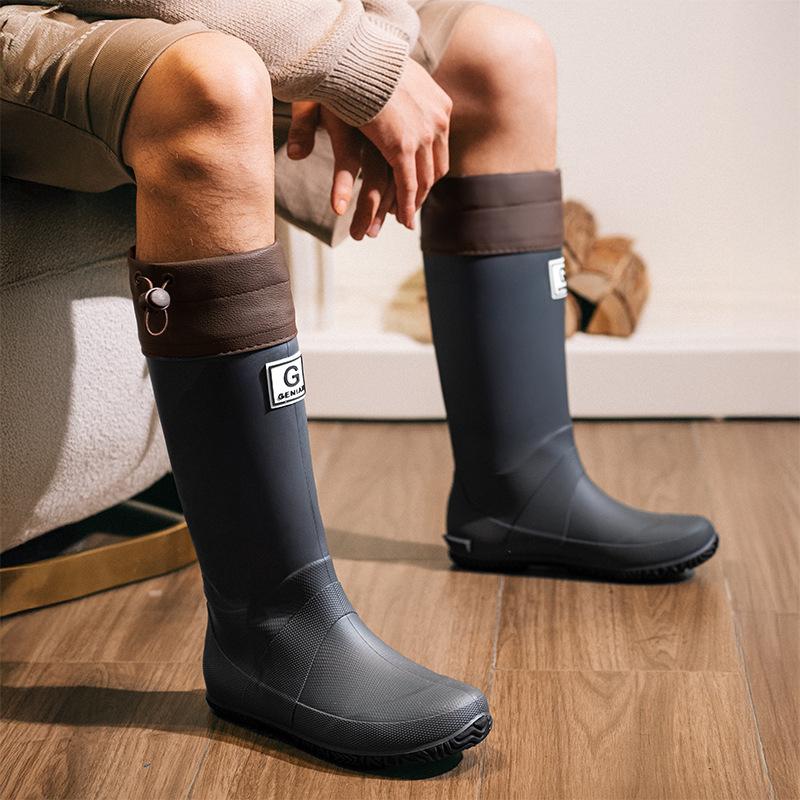 Japanese Rain Boots Parent-child Water Boots Men's and Women's Rain Shoes Non-slip Water Boots High Water Shoes Hiking Rubber Shoes