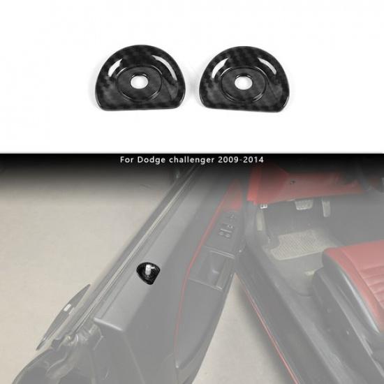 Interior Door Lock Pin Trim Cover Decor For Dodge Challenger 09-14 Carbon Fiber
