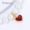 1/2Pcs 18K Gold Plated Red Heart Pendants For Necklaces Accessories,DIY Charms For Jewelry Making Supplies
