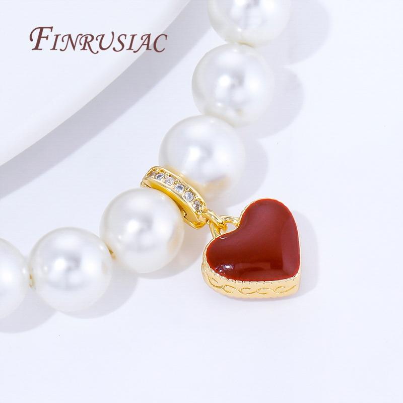 1/2Pcs 18K Gold Plated Red Heart Pendants For Necklaces Accessories,DIY Charms For Jewelry Making Supplies