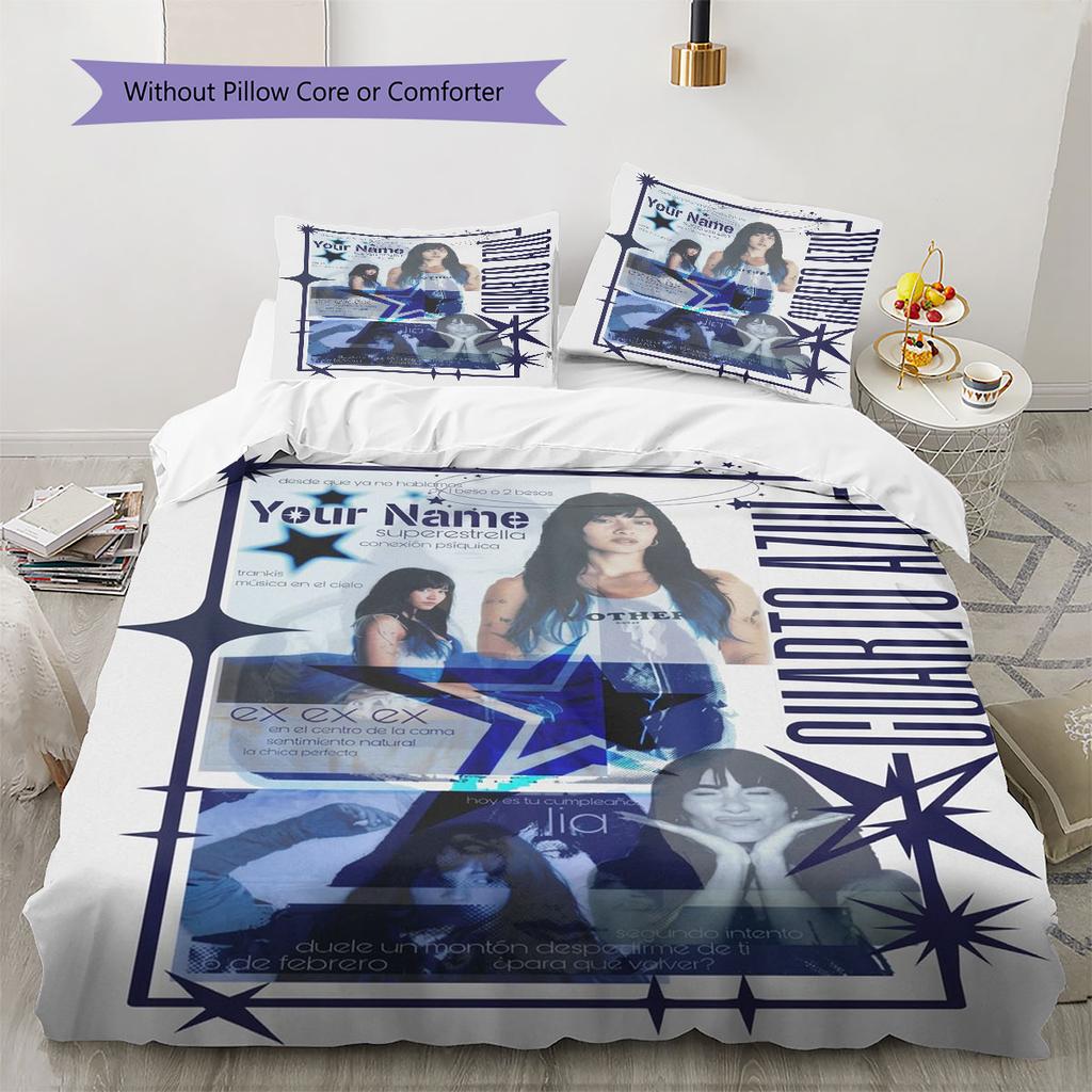 Aitana Custom Name Pattern Bedding,Quilt Set Quilt Cover Pillowcase Home Birthday Gift(1 * Duvet Cover + 2 * Pillowcase, Without Core)