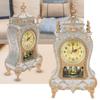 Vintage Style Plastic Table Clock Antique Home Hotel Decorative Desk Alarm Clocks(White)