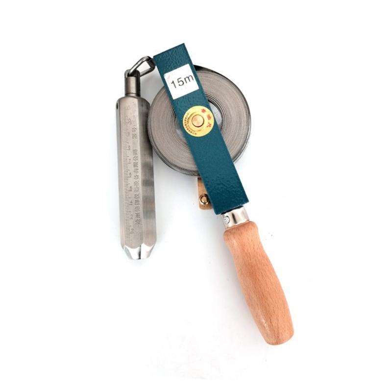 Oil Tank Gauging Tapes 5/10/15/20/25/30M Measuring Ruler Carbon Steel Oil Gauging Tape With Brass Plumb Bob Tape Measure
